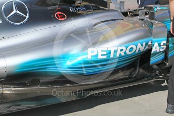 World © Octane Photographic Ltd. Formula 1 - Hungarian Grand Prix Paddock. Mercedes AMG Petronas F1 W08 EQ Energy+. Hungaroring, Budapest, Hungary. Thursday 27th July 2017. Digital Ref: