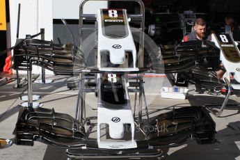 World © Octane Photographic Ltd. Formula 1 - Hungarian Grand Prix Paddock. Haas F1 Team VF-17. Hungaroring, Budapest, Hungary. Thursday 27th July 2017. Digital Ref: