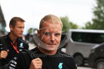 World © Octane Photographic Ltd. Formula 1 - Hungarian Grand Prix Paddock. Valtteri Bottas - Mercedes AMG Petronas F1 W08 EQ Energy+. Hungaroring, Budapest, Hungary. Thursday 27th July 2017. Digital Ref:1895CB2D0271