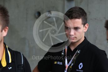 World © Octane Photographic Ltd. Formula 1 - Hungarian Grand Prix Track Walk. Jolyon Palmer's brother William - Renault Sport F1 Team. Hungaroring, Budapest, Hungary. Thursday 27th July 2017. Digital Ref:1895CB2D0286