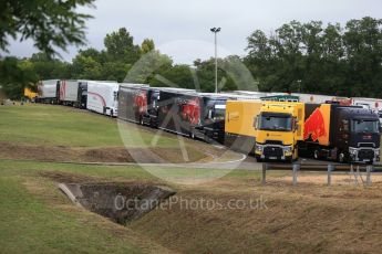 World © Octane Photographic Ltd. Transporter park. Hungaroring, Budapest, Hungary. Thursday 27th July 2017. Digital Ref:1895CB2D0320