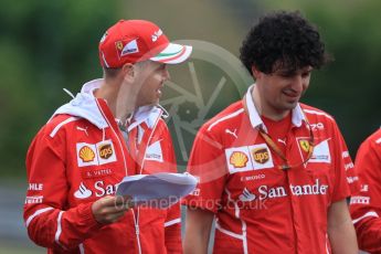 World © Octane Photographic Ltd. Formula 1 - Hungarian Grand Prix Track Walk. Sebastian Vettel - Scuderia Ferrari SF70H. Hungaroring, Budapest, Hungary. Thursday 27th July 2017. Digital Ref:1895CB7D7832