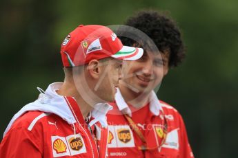 World © Octane Photographic Ltd. Formula 1 - Hungarian Grand Prix Track Walk. Sebastian Vettel - Scuderia Ferrari SF70H. Hungaroring, Budapest, Hungary. Thursday 27th July 2017. Digital Ref:1895CB7D7840