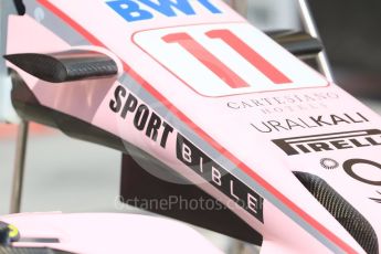 World © Octane Photographic Ltd. Formula 1 - Hungarian Grand Prix Paddock. Sahara Force India VJM10. Hungaroring, Budapest, Hungary. Thursday 27th July 2017. Digital Ref: