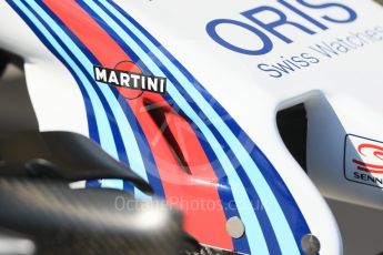 World © Octane Photographic Ltd. Formula 1 - Hungarian Grand Prix Paddock. Williams Martini Racing FW40. Hungaroring, Budapest, Hungary. Thursday 27th July 2017. Digital Ref: