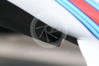 World © Octane Photographic Ltd. Formula 1 - Hungarian Grand Prix Paddock. Williams Martini Racing FW40. Hungaroring, Budapest, Hungary. Thursday 27th July 2017. Digital Ref: