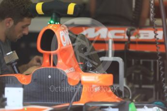 World © Octane Photographic Ltd. Formula 1 - Hungarian Grand Prix Paddock. McLaren Honda MCL32. Hungaroring, Budapest, Hungary. Thursday 27th July 2017. Digital Ref: