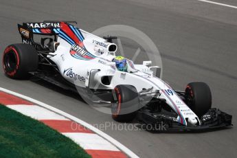 World © Octane Photographic Ltd. Formula 1 - Canadian Grand Prix - Friday Practice 1. Felipe Massa - Williams Martini Racing FW40. Circuit Gilles Villeneuve, Montreal, Canada. Friday 9th June 2017. Digital Ref: 1850LB1D3134