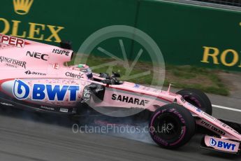 World © Octane Photographic Ltd. Formula 1 - Canadian Grand Prix - Friday Practice 1. Sergio Perez - Sahara Force India VJM10. Circuit Gilles Villeneuve, Montreal, Canada. Friday 9th June 2017. Digital Ref: 1850LB1D3407