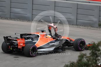 World © Octane Photographic Ltd. Formula 1 - Canadian Grand Prix - Friday Practice 1. Fernando Alonso - McLaren Honda MCL32. Circuit Gilles Villeneuve, Montreal, Canada. Friday 9th June 2017. Digital Ref: 1850LB1D3461