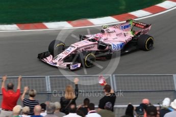 World © Octane Photographic Ltd. Formula 1 - Canadian Grand Prix - Friday Practice 1. Esteban Ocon - Sahara Force India VJM10. Circuit Gilles Villeneuve, Montreal, Canada. Friday 9th June 2017. Digital Ref: 1850LB2D1551