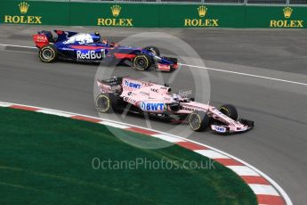 World © Octane Photographic Ltd. Formula 1 - Canadian Grand Prix - Friday Practice 1. Sergio Perez - Sahara Force India VJM10. Circuit Gilles Villeneuve, Montreal, Canada. Friday 9th June 2017. Digital Ref: 1850LB2D1563