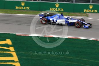 World © Octane Photographic Ltd. Formula 1 - Canadian Grand Prix - Friday Practice 1. Marcus Ericsson – Sauber F1 Team C36. Circuit Gilles Villeneuve, Montreal, Canada. Friday 9th June 2017. Digital Ref: 1850LB2D2005