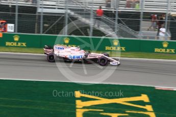 World © Octane Photographic Ltd. Formula 1 - Canadian Grand Prix - Friday Practice 1. Esteban Ocon - Sahara Force India VJM10. Circuit Gilles Villeneuve, Montreal, Canada. Friday 9th June 2017. Digital Ref: 1850LB2D2019