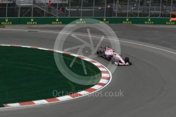 World © Octane Photographic Ltd. Formula 1 - Canadian Grand Prix - Friday Practice 1. Sergio Perez - Sahara Force India VJM10. Circuit Gilles Villeneuve, Montreal, Canada. Friday 9th June 2017. Digital Ref: 1850LB2D2396