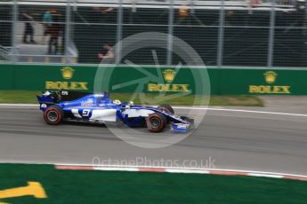 World © Octane Photographic Ltd. Formula 1 - Canadian Grand Prix - Friday Practice 1. Marcus Ericsson – Sauber F1 Team C36. Circuit Gilles Villeneuve, Montreal, Canada. Friday 9th June 2017. Digital Ref: 1850LB2D2521