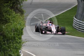 World © Octane Photographic Ltd. Formula 1 - Canadian Grand Prix - Friday Practice 2. Sergio Perez - Sahara Force India VJM10. Circuit Gilles Villeneuve, Montreal, Canada. Friday 9th June 2017. Digital Ref: 1851LB1D3669