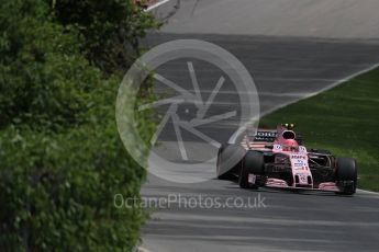 World © Octane Photographic Ltd. Formula 1 - Canadian Grand Prix - Friday Practice 2. Esteban Ocon - Sahara Force India VJM10. Circuit Gilles Villeneuve, Montreal, Canada. Friday 9th June 2017. Digital Ref: 1851LB1D3782