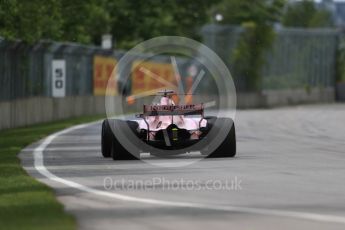 World © Octane Photographic Ltd. Formula 1 - Canadian Grand Prix - Friday Practice 2. Sergio Perez - Sahara Force India VJM10. Circuit Gilles Villeneuve, Montreal, Canada. Friday 9th June 2017. Digital Ref: 1851LB1D4156