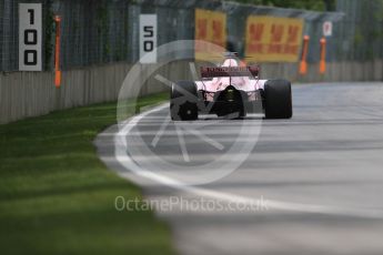 World © Octane Photographic Ltd. Formula 1 - Canadian Grand Prix - Friday Practice 2. Sergio Perez - Sahara Force India VJM10. Circuit Gilles Villeneuve, Montreal, Canada. Friday 9th June 2017. Digital Ref: 1851LB1D4160