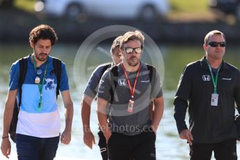 World © Octane Photographic Ltd. Formula 1 - Canadian Grand Prix - Saturday Paddock. Fernando Alonso - McLaren Honda. Circuit Gilles Villeneuve, Montreal, Canada. Saturday 10th June 2017. Digital Ref: 1849LB1D4584