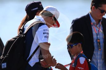 World © Octane Photographic Ltd. Formula 1 - Canadian Grand Prix - Saturday Paddock. Lance Stroll - Williams Martini Racing. Circuit Gilles Villeneuve, Montreal, Canada. Saturday 10th June 2017. Digital Ref: 1849LB1D4714