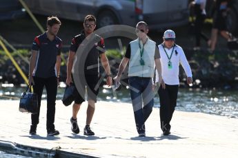 World © Octane Photographic Ltd. Formula 1 - Canadian Grand Prix - Saturday Paddock. Romain Grosjean - Haas F1 Team VF-17. Circuit Gilles Villeneuve, Montreal, Canada. Saturday 10th June 2017. Digital Ref: 1849LB1D4749