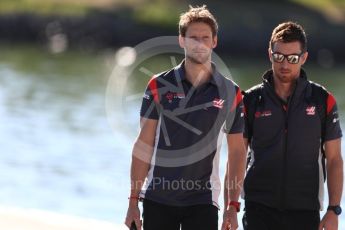 World © Octane Photographic Ltd. Formula 1 - Canadian Grand Prix - Saturday Paddock. Romain Grosjean - Haas F1 Team VF-17. Circuit Gilles Villeneuve, Montreal, Canada. Saturday 10th June 2017. Digital Ref: 1849LB1D4760