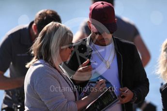 World © Octane Photographic Ltd. Formula 1 - Canadian Grand Prix - Saturday Paddock. Lewis Hamilton - Mercedes AMG Petronas F1 team. Circuit Gilles Villeneuve, Montreal, Canada. Saturday 10th June 2017. Digital Ref: 1849LB1D5253