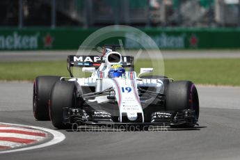 World © Octane Photographic Ltd. Formula 1 - Canadian Grand Prix - Saturday - Qualifying. Felipe Massa - Williams Martini Racing FW40. Circuit Gilles Villeneuve, Montreal, Canada. Saturday 10th June 2017. Digital Ref: 1854LB1D6266