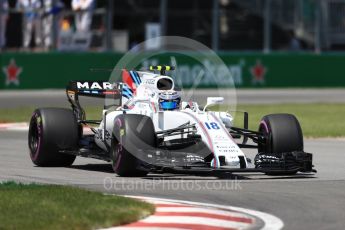 World © Octane Photographic Ltd. Formula 1 - Canadian Grand Prix - Saturday - Qualifying. Lance Stroll - Williams Martini Racing FW40. Circuit Gilles Villeneuve, Montreal, Canada. Saturday 10th June 2017. Digital Ref: 1854LB1D6288