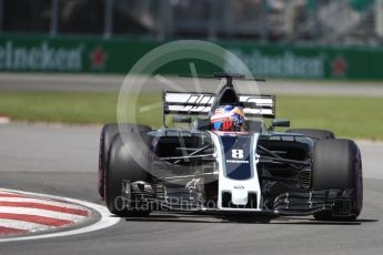 World © Octane Photographic Ltd. Formula 1 - Canadian Grand Prix - Saturday - Qualifying. Romain Grosjean - Haas F1 Team VF-17. Circuit Gilles Villeneuve, Montreal, Canada. Saturday 10th June 2017. Digital Ref: 1854LB1D6487