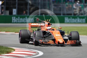 World © Octane Photographic Ltd. Formula 1 - Canadian Grand Prix - Saturday - Qualifying. Stoffel Vandoorne - McLaren Honda MCL32. Circuit Gilles Villeneuve, Montreal, Canada. Saturday 10th June 2017. Digital Ref: 1854LB1D6553