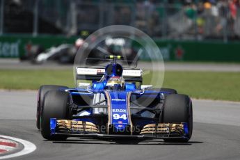 World © Octane Photographic Ltd. Formula 1 - Canadian Grand Prix - Saturday - Qualifying. Pascal Wehrlein – Sauber F1 Team C36. Circuit Gilles Villeneuve, Montreal, Canada. Saturday 10th June 2017. Digital Ref: 1854LB1D6689