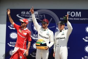 World © Octane Photographic Ltd. Formula 1 - Canadian Grand Prix - Saturday - Qualifying. Lewis Hamilton - Mercedes AMG Petronas F1 W08 EQ Energy+, Valtteri Bottas and Sebastian Vettel - Scuderia Ferrari SF70H. Circuit Gilles Villeneuve, Montreal, Canada. Saturday 10th June 2017. Digital Ref: 1854LB1D7041