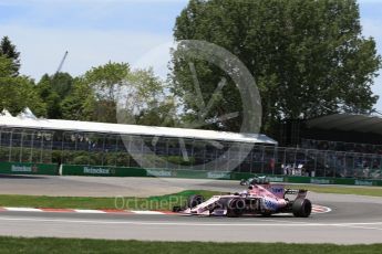 World © Octane Photographic Ltd. Formula 1 - Canadian Grand Prix - Saturday - Qualifying. Sergio Perez - Sahara Force India VJM10. Circuit Gilles Villeneuve, Montreal, Canada. Saturday 10th June 2017. Digital Ref: 1854LB2D3001