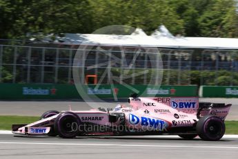 World © Octane Photographic Ltd. Formula 1 - Canadian Grand Prix - Saturday - Qualifying. Sergio Perez - Sahara Force India VJM10. Circuit Gilles Villeneuve, Montreal, Canada. Saturday 10th June 2017. Digital Ref: 1854LB2D3093