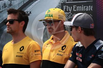 World © Octane Photographic Ltd. Formula 1 - Canadian Grand Prix - Sunday Drivers Parade & Grid. Nico Hulkenberg - Renault Sport F1 Team. Circuit Gilles Villeneuve, Montreal, Canada. Sunday 11th June 2017. Digital Ref: 1856LB1D7320