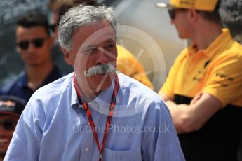 World © Octane Photographic Ltd. Formula 1 - Canadian Grand Prix - Sunday Drivers Parade & Grid. Chase Carey - Chief Executive Officer of the Formula One Group. Circuit Gilles Villeneuve, Montreal, Canada. Sunday 11th June 2017. Digital Ref: 1856LB1D7338