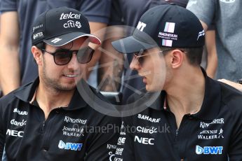 World © Octane Photographic Ltd. Formula 1 - Canadian Grand Prix - Sunday Drivers Parade & Grid. Sergio Perez - Sahara Force India. Circuit Gilles Villeneuve, Montreal, Canada. Sunday 11th June 2017. Digital Ref: 1856LB1D7350