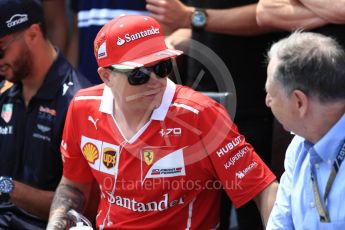 World © Octane Photographic Ltd. Formula 1 - Canadian Grand Prix - Sunday Drivers Parade & Grid. Kimi Raikkonen - Scuderia Ferrari. Circuit Gilles Villeneuve, Montreal, Canada. Sunday 11th June 2017. Digital Ref: 1856LB1D7371