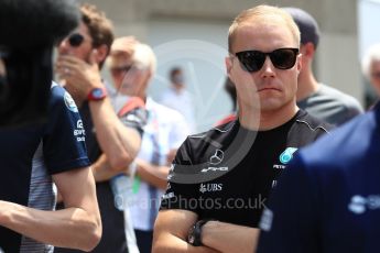 World © Octane Photographic Ltd. Formula 1 - Canadian Grand Prix - Sunday Drivers Parade & Grid. Valtteri Bottas - Mercedes AMG Petronas F1 W08 EQ Energy+. Circuit Gilles Villeneuve, Montreal, Canada. Sunday 11th June 2017. Digital Ref: 1856LB1D7383