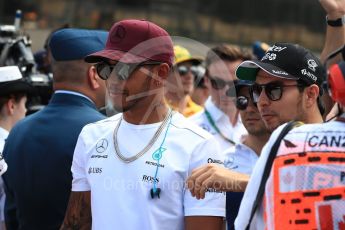 World © Octane Photographic Ltd. Formula 1 - Canadian Grand Prix - Sunday Drivers Parade & Grid. Lewis Hamilton - Mercedes AMG Petronas F1 W08 EQ Energy+. Circuit Gilles Villeneuve, Montreal, Canada. Sunday 11th June 2017. Digital Ref: 1856LB1D7399