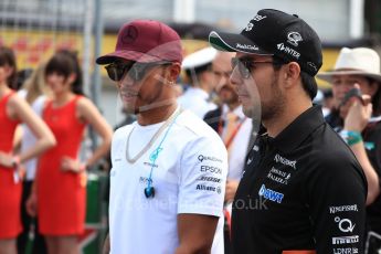 World © Octane Photographic Ltd. Formula 1 - Canadian Grand Prix - Sunday Drivers Parade & Grid. Lewis Hamilton - Mercedes AMG Petronas F1 W08 EQ Energy+. Circuit Gilles Villeneuve, Montreal, Canada. Sunday 11th June 2017. Digital Ref: 1856LB1D7404