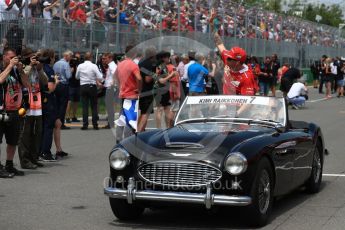 World © Octane Photographic Ltd. Formula 1 - Canadian Grand Prix - Sunday Drivers Parade & Grid. Kimi Raikkonen - Scuderia Ferrari SF70H. Circuit Gilles Villeneuve, Montreal, Canada. Sunday 11th June 2017. Digital Ref: 1856LB1D7491