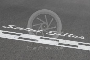 World © Octane Photographic Ltd. Formula 1 - Canadian Grand Prix - Sunday Drivers Parade & Grid. Salut Gilles. Circuit Gilles Villeneuve, Montreal, Canada. Sunday 11th June 2017. Digital Ref: 1856LB1D7497