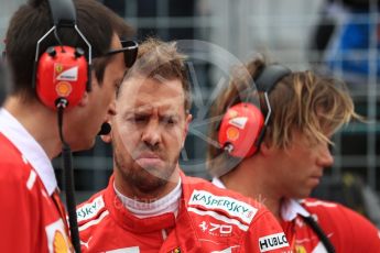 World © Octane Photographic Ltd. Formula 1 - Canadian Grand Prix - Sunday Drivers Parade & Grid. Sebastian Vettel - Scuderia Ferrari SF70H. Circuit Gilles Villeneuve, Montreal, Canada. Sunday 11th June 2017. Digital Ref: 1856LB1D7574