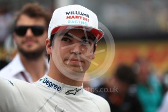 World © Octane Photographic Ltd. Formula 1 - Canadian Grand Prix - Sunday Drivers Parade & Grid. Lance Stroll - Williams Martini Racing FW40. Circuit Gilles Villeneuve, Montreal, Canada. Sunday 11th June 2017. Digital Ref: 1856LB1D7586