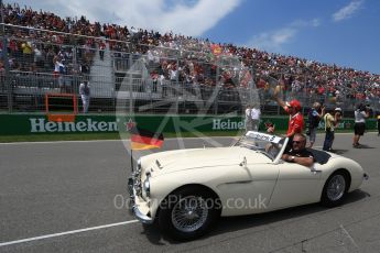 World © Octane Photographic Ltd. Formula 1 - Canadian Grand Prix - Sunday Drivers Parade & Grid. Sebastian Vettel - Scuderia Ferrari SF70H. Circuit Gilles Villeneuve, Montreal, Canada. Sunday 11th June 2017. Digital Ref: 1856LB2D3333