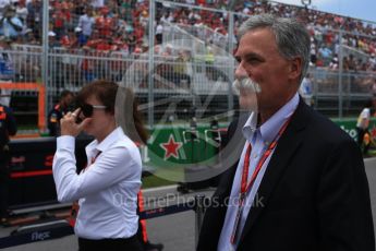 World © Octane Photographic Ltd. Formula 1 - Canadian Grand Prix - Sunday Drivers Parade & Grid. Chase Carey - Chief Executive Officer of the Formula One Group. Circuit Gilles Villeneuve, Montreal, Canada. Sunday 11th June 2017. Digital Ref: 1856LB2D3382